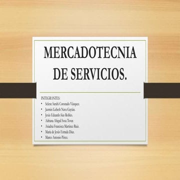 Mercadotecnia de servicios