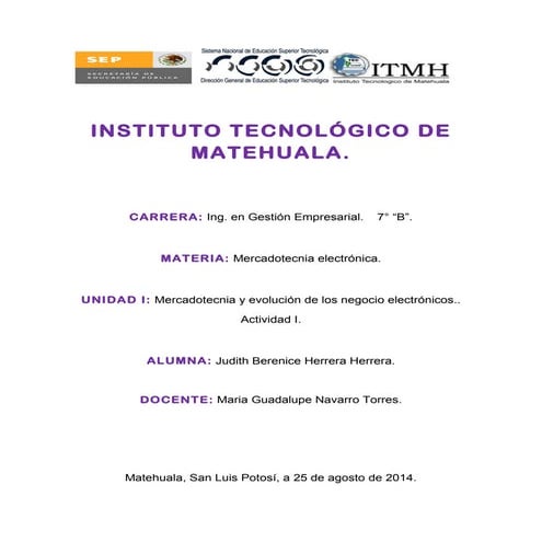 Mercadotecnia electronica unidad i, actividad 1.dot