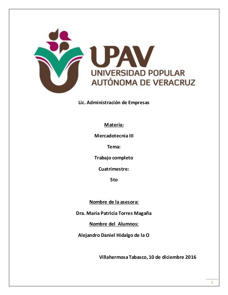 Libro de Mercadotecnia III para la UPAV