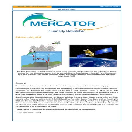 Mercator Ocean newsletter 34