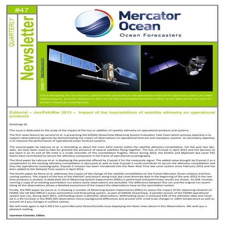 Mercator Ocean newsletter 47