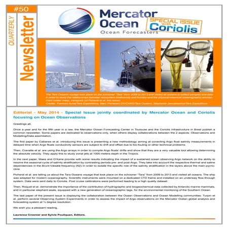 Mercator Ocean newsletter 50