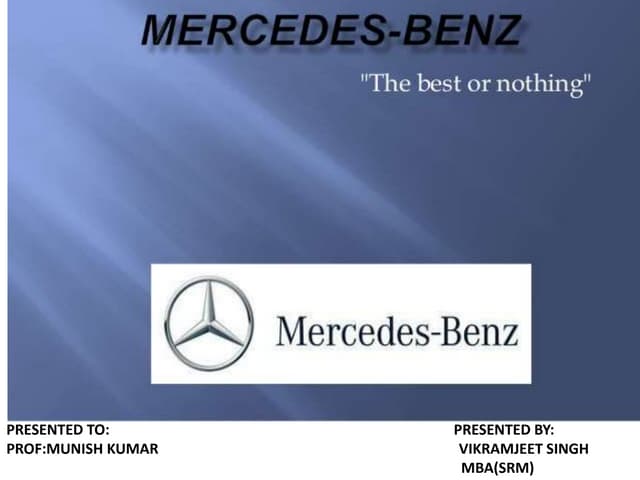 Mercedes Benz Ppt