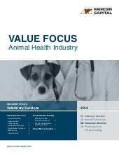 Mercer Capitals Value Focus Animal Health Q3 2015 Segment Vete