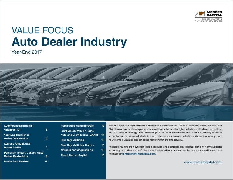Womack Auto Sales >> Mercer Capital S Value Focus Auto Dealer Industry Year Womack Auto Sales >> Mercer Capital S Value Focus Auto Dealer Industry Year
