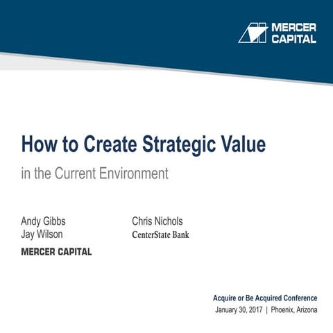 How to Create Strategic Value in the Current Environment | AOBA 2017