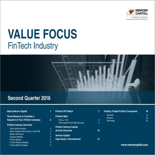 Mercer Capital's Value Focus: FinTech Industry | Second Quarter 2016  