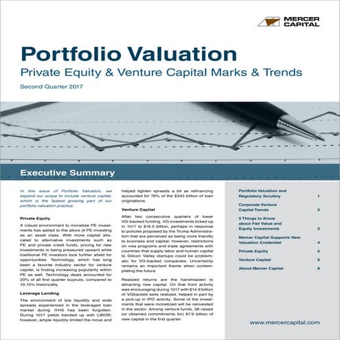 Mercer Capital's Portfolio Valuation: Private Equity and Venture Capital Mark...