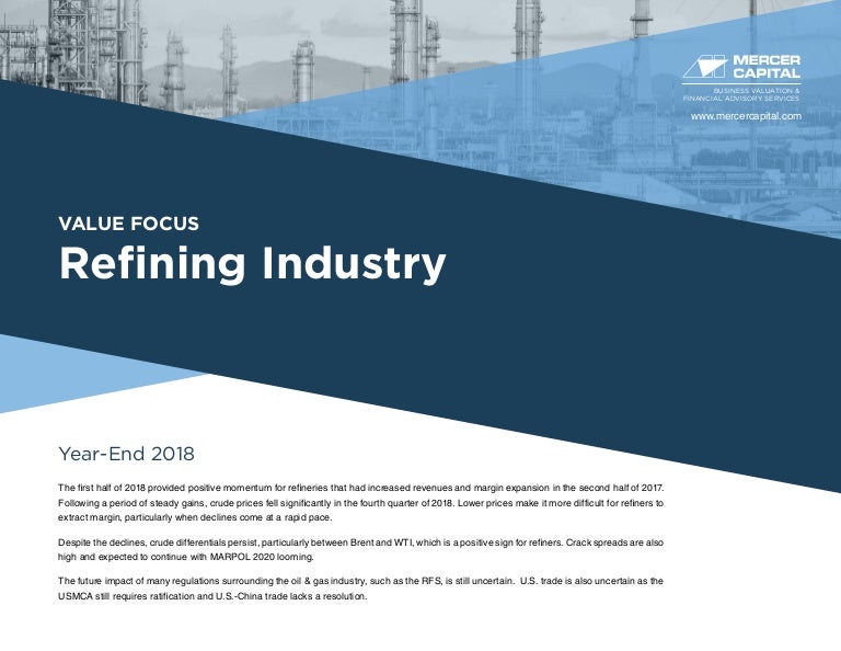 Mercer Capital S Value Focus Refining Year End 2018