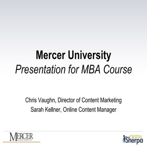 Mercer MBA Class | PPT