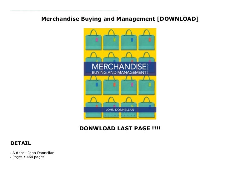 Merchandise Buying and Management [DOWNLOAD]