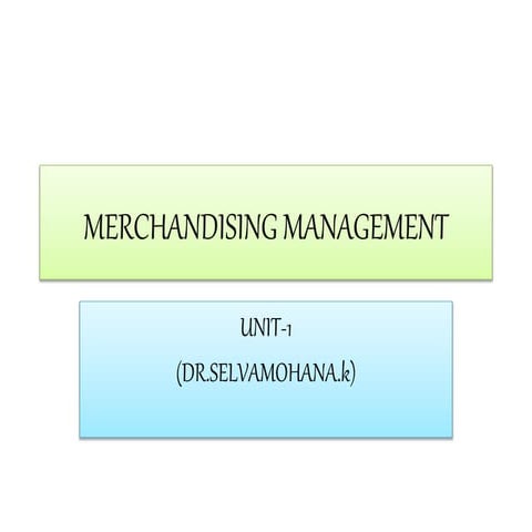 Merchandise management 