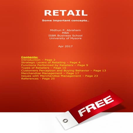 Retail - Some important concepts