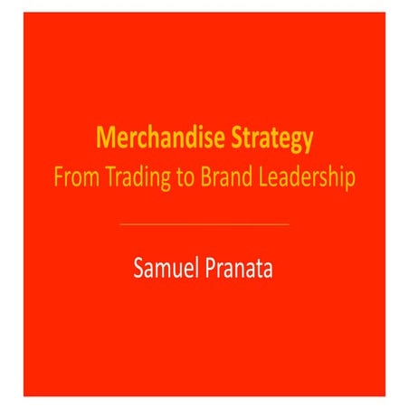Merchandise Strategy | PDF