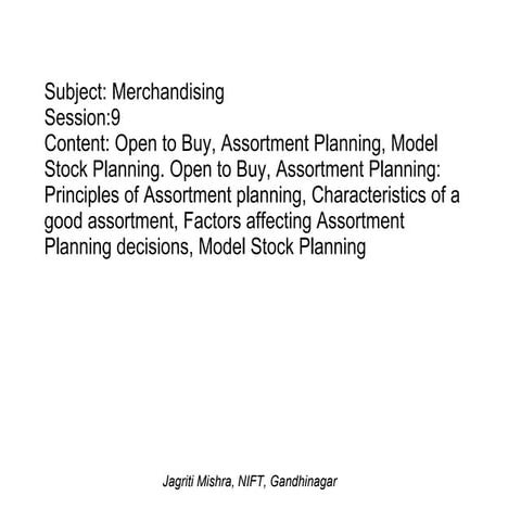 Merchandising 9