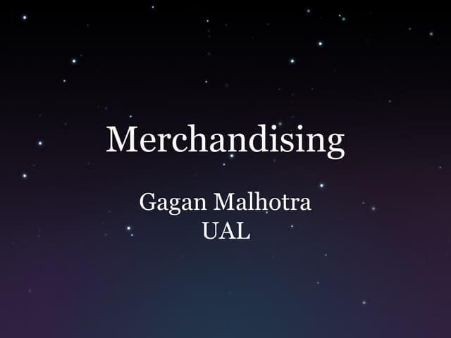 Merchandising ual
