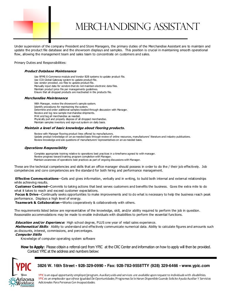 Merchandising Assistant