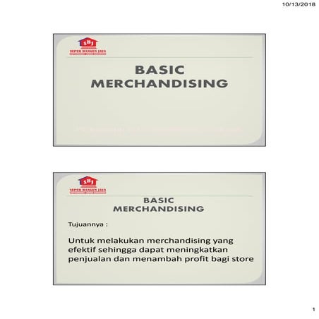 Merchandising calibration