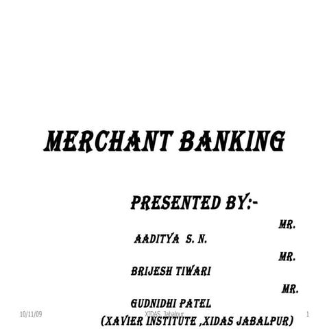 Merchant Banking