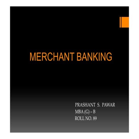 Merchant banking