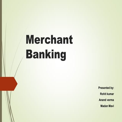 Merchant banking