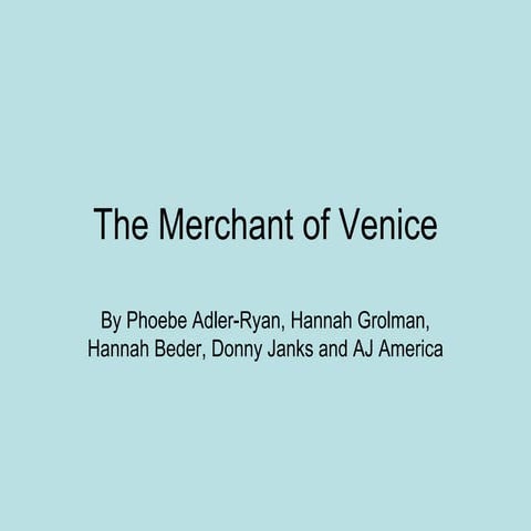 Merchant Of Venice