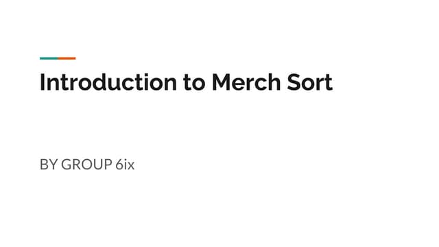 Data structure Merge Sort implementation