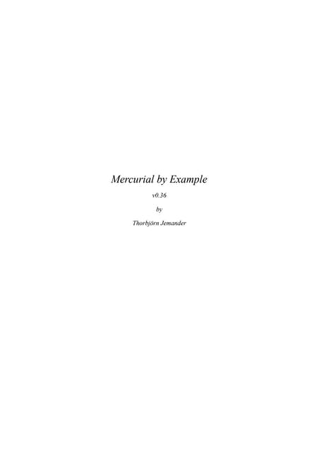 Mercurial byexample | PDF