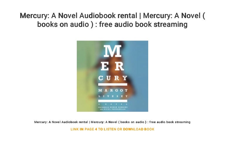 Mercury: A Novel Audiobook rental | Mercury: A Novel ( books on audio…