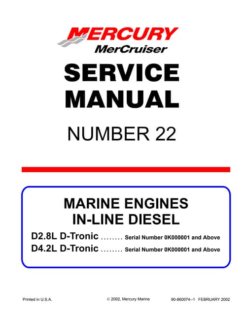 Mercury mariner outboard 90 hp service repair manual | PDF