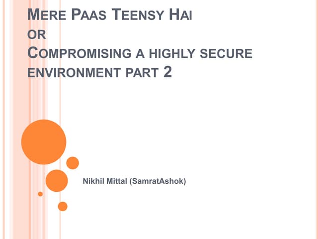 Mere Paas Teensy Hai (Nikhil Mittal)