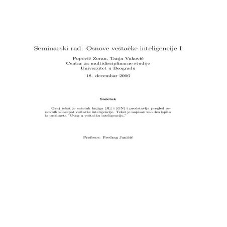 Veštačka inteligencija 1