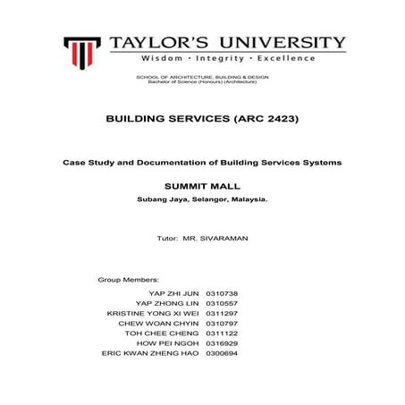 Building Services Project 1 - Summit Mall