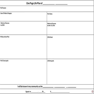 2016 Life Planning Template | PPT