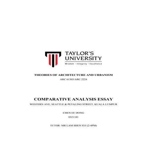 TAU: Comparative Analysis Essay