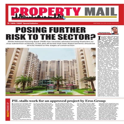 NHB restrictions on loans under subvention may result in a dip in sentiments ...