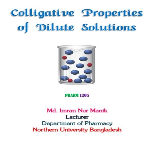 colligative Properties MANIK