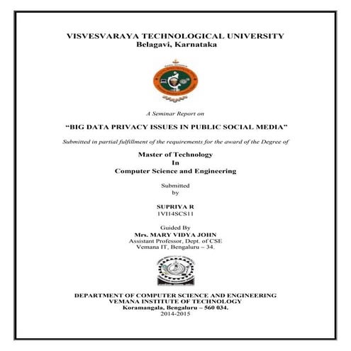 Big data privacy issues in public social media