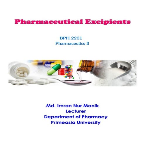 Drug excipient interaction | PPTX