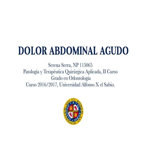 DOLOR ABDOMINAL AGUDO