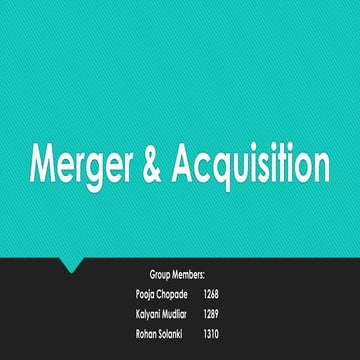 Merger & Acquisition of HDFC Bank with Centurian Bank of Punjab