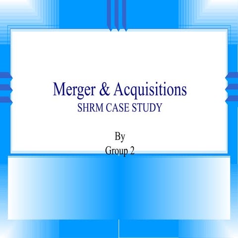 Merger and acquisition