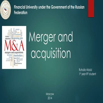 Merger and acquisition