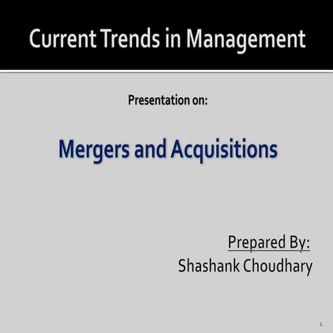 Merger and acquisition