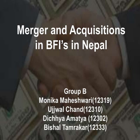 Problems & prospects of merger and acquisition In Nepal | PPT