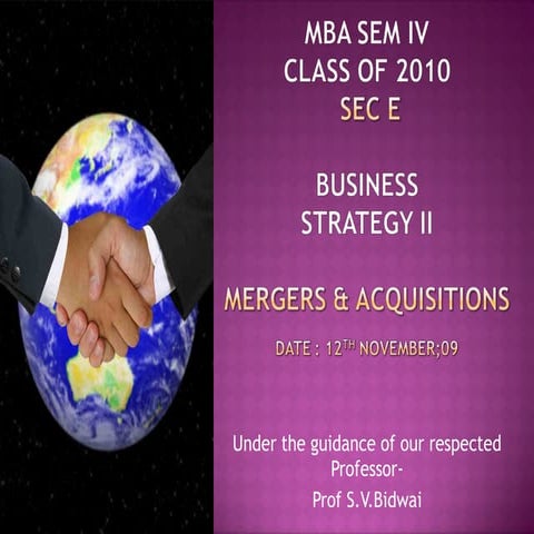 Merger And Aquisition Bs