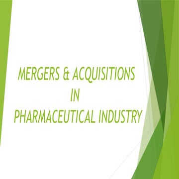 Mergers & Acquisitions in Pharmaceutical Industry.pptx