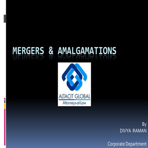 Mergers & amalgamations