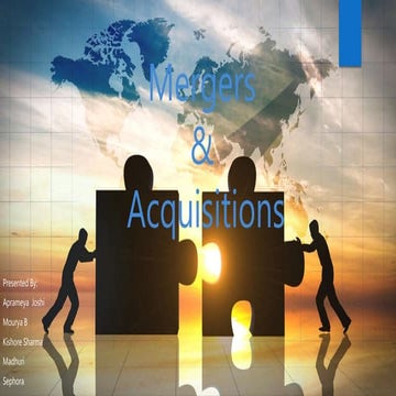 Mergers and acquisitions