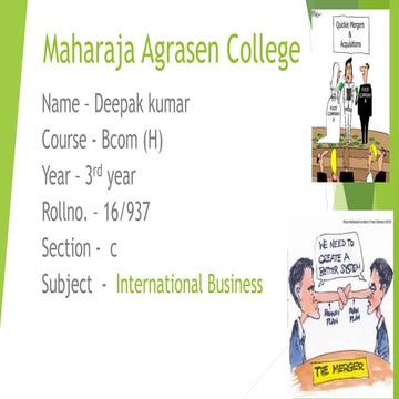 Mergers and acquisitions